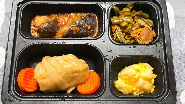 まごころケア食の洋風ロールキャベツ弁当