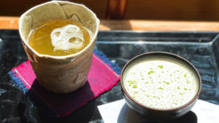 三鷹の日本茶専門店「さらさら」の抹茶ゼリー