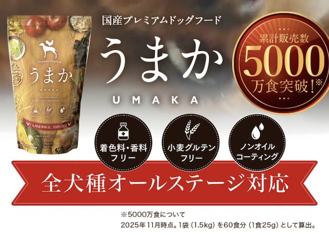 【最安値】うまか ドッグフードの半額割引クーポン・お試しキャンペーン・セール情報まとめ