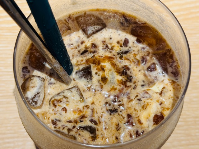 むさしの森珈琲のコーヒーゼリーフロート