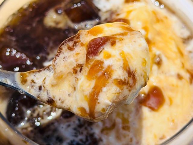 むさしの森珈琲のコーヒーゼリーフロート